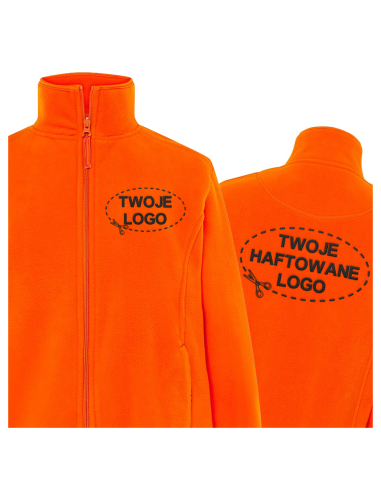 Gruby damski POLAR 300 z wyhaftowanym Twoim logo - Orange