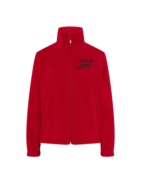 Gruby damski POLAR 300 z wyhaftowanym Twoim logo - Red