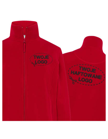 Gruby damski POLAR 300 z wyhaftowanym Twoim logo - Red