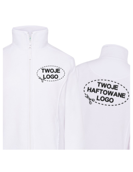 Gruby damski POLAR 300 z wyhaftowanym Twoim logo - White