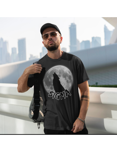 KOSZULKA MĘSKA Sigma wilk i księżyc