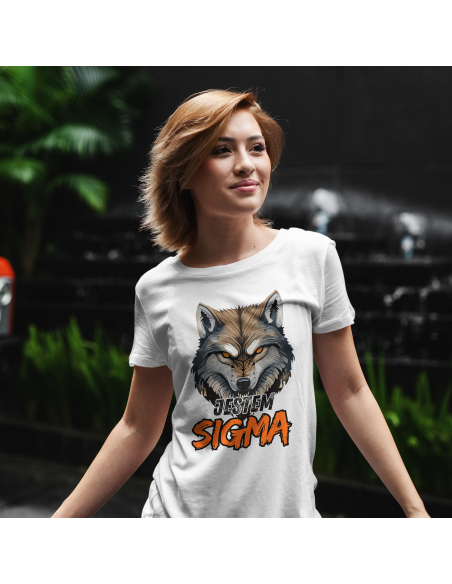 KOSZULKA DAMSKA Jestem sigma wilk