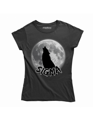 KOSZULKA DAMSKA Sigma wilk i księżyc