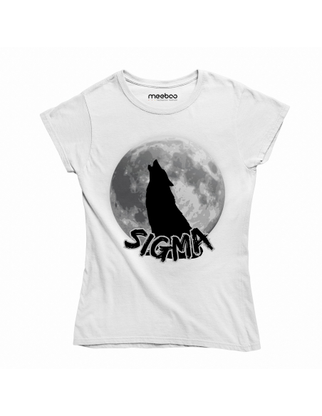 KOSZULKA DAMSKA Sigma wilk i księżyc