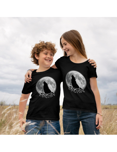 Koszulka DZIECIĘCA Sigma wilk i księżyc