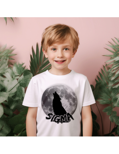 Koszulka DZIECIĘCA Sigma wilk i księżyc