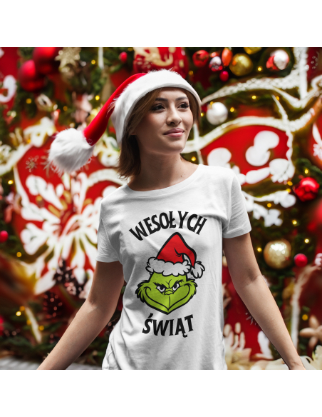 KOSZULKA DAMSKA Grinch - Wesołych świąt