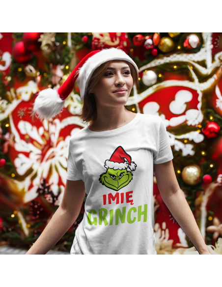 KOSZULKA DAMSKA Grinch + Twoje imię
