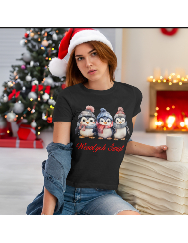 KOSZULKA DAMSKA Pingwiny wesołych świąt