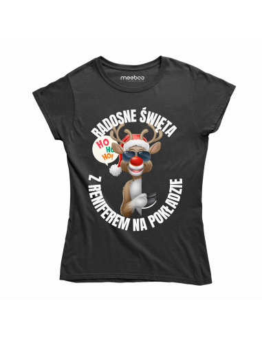 KOSZULKA DAMSKA Radosne święta renifer