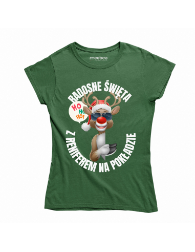 KOSZULKA DAMSKA Radosne święta renifer