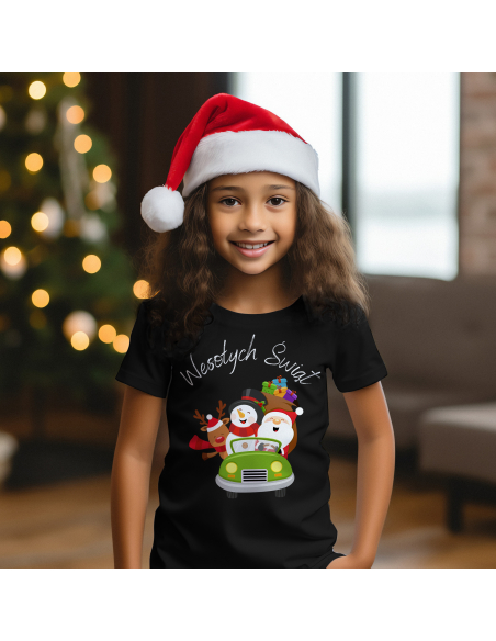 KOSZULKA DZIECIĘCA Wesołych świąt samochód