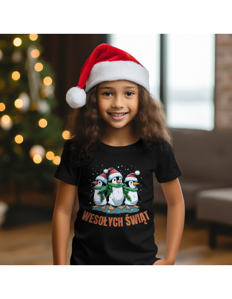 KOSZULKA DZIECIĘCA Wesołych świąt pingwiny