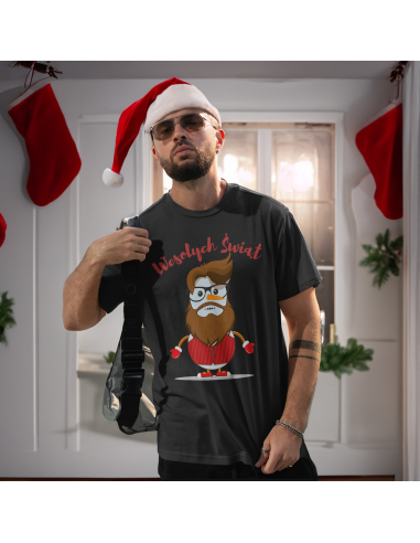 KOSZULKA MĘSKA Wesołych świąt bałwan...