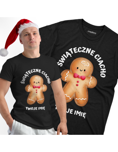 KOSZULKA MĘSKA Świąteczne ciacho + Twoje imię