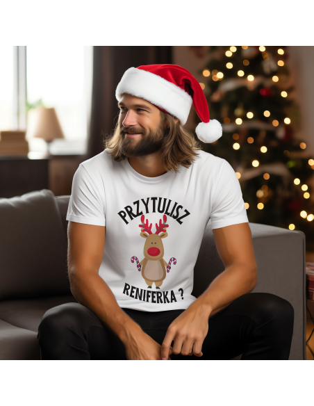 KOSZULKA MĘSKA Przytulisz reniferka