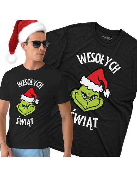 KOSZULKA MĘSKA Grinch - Wesołych świąt