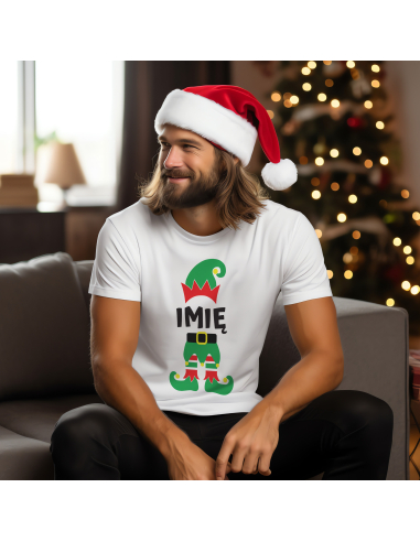 KOSZULKA MĘSKA Elf + Twoje imię