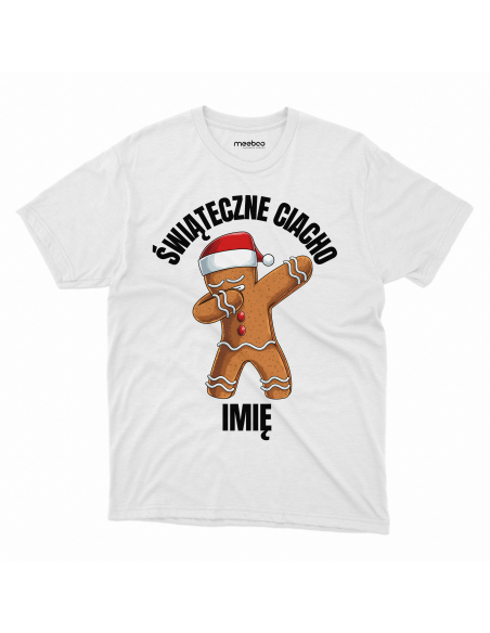 KOSZULKA MĘSKA Świąteczny ciastek dab + Twoje imię