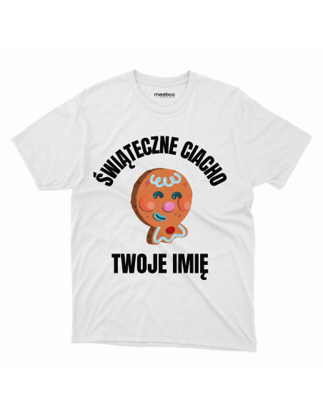 KOSZULKA MĘSKA Świąteczne ciasteczko + Twoje imię