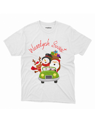 KOSZULKA MĘSKA Wesołych świąt samochód