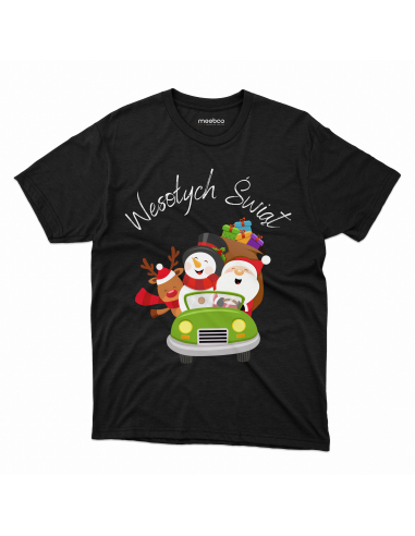 KOSZULKA MĘSKA Wesołych świąt samochód