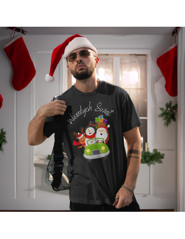 KOSZULKA MĘSKA Wesołych świąt samochód