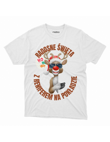KOSZULKA MĘSKA Radosne święta renifer