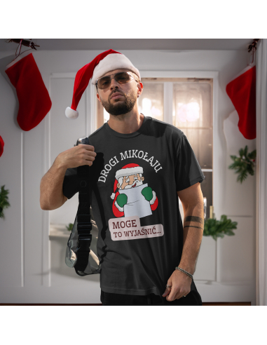 KOSZULKA MĘSKA Drogi mikołaju, mogę...