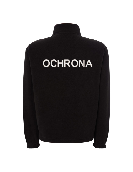 Gruby POLAR 300 Z wyhaftowanym napisem Ochrona - Czarny