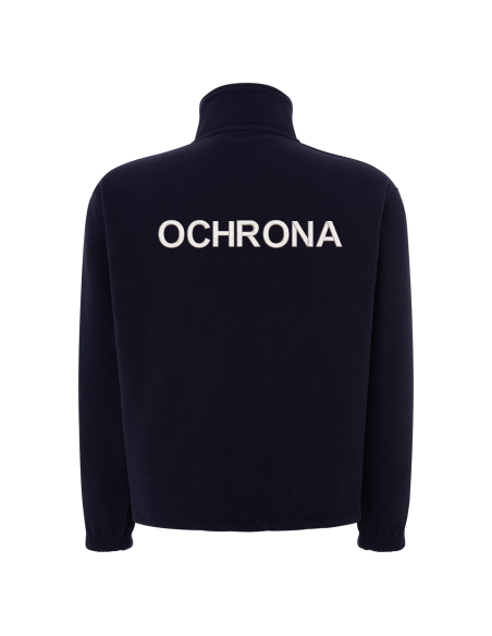 Gruby POLAR 300 Z wyhaftowanym napisem Ochrona - Granatowy