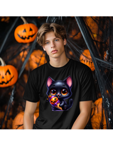 Koszulka DZIECIĘCA Halloween kot z...