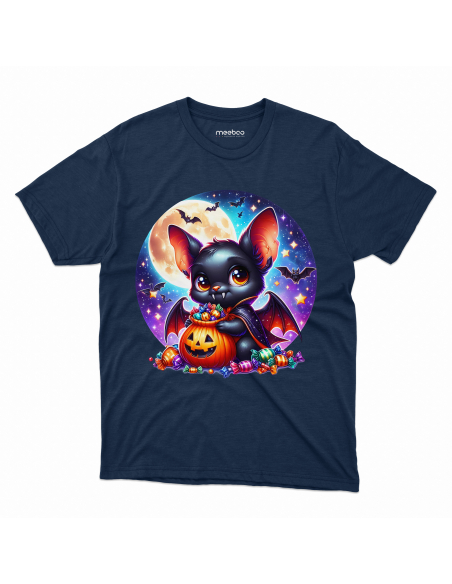 Koszulka DZIECIĘCA Halloween nietoperz z dynią