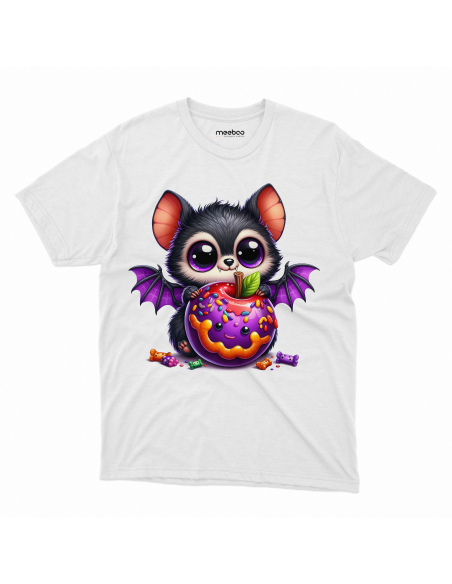 Koszulka DZIECIĘCA Halloween nietoperz z jabłkiem