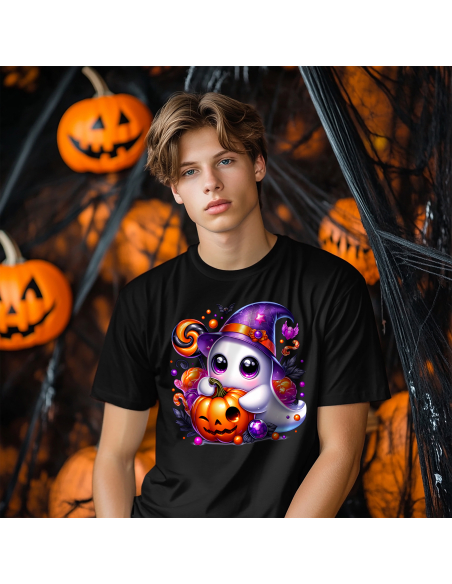 Koszulka DZIECIĘCA Halloween duszek z dynią