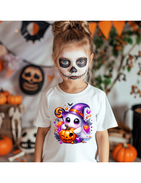 Koszulka DZIECIĘCA Halloween duszek z dynią