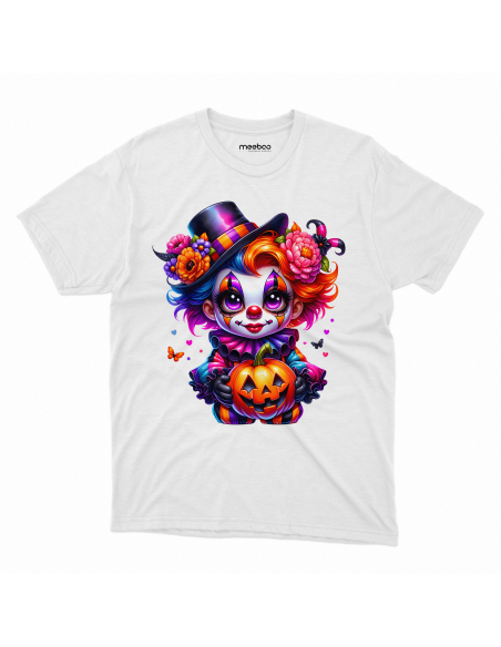 Koszulka DZIECIĘCA Halloween klaun z dynią