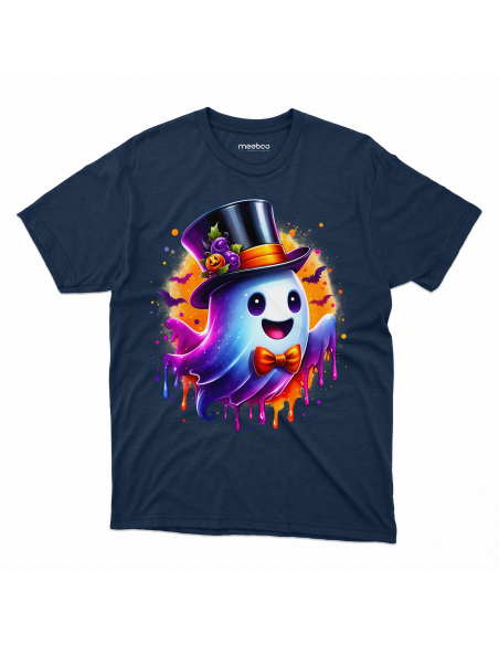 Koszulka DZIECIĘCA Halloween duszek w cylindrze