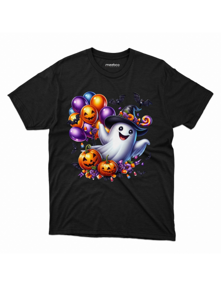 Koszulka DZIECIĘCA Halloween duszek z balonami