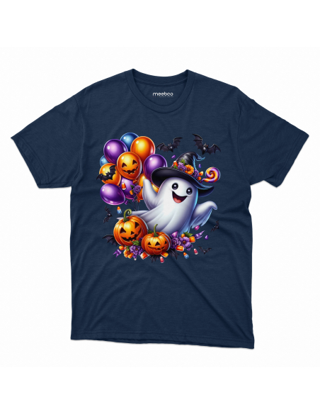 Koszulka DZIECIĘCA Halloween duszek z balonami