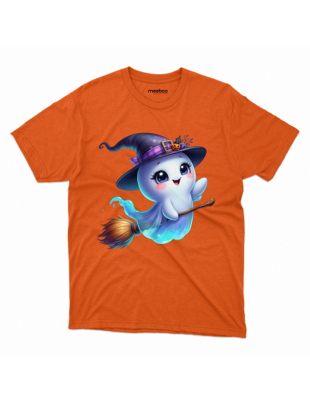 Koszulka DZIECIĘCA Halloween duszek na miotle