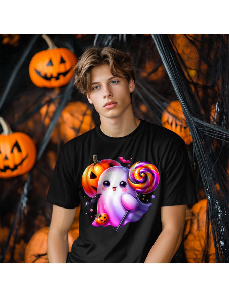 Koszulka DZIECIĘCA Halloween duszek z lizakiem