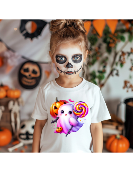 Koszulka DZIECIĘCA Halloween duszek z lizakiem