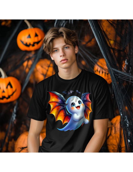 Koszulka DZIECIĘCA Halloween duszek nietoperz