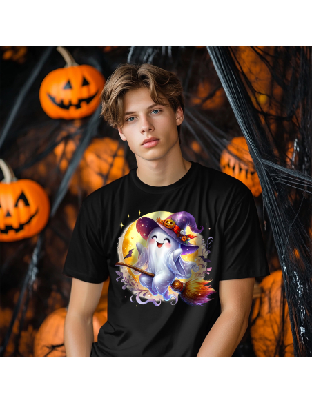 Koszulka DZIECIĘCA Halloween duszek z księżycem