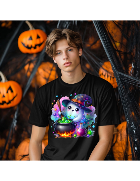 Koszulka DZIECIĘCA Halloween duszek gotujący mikstury
