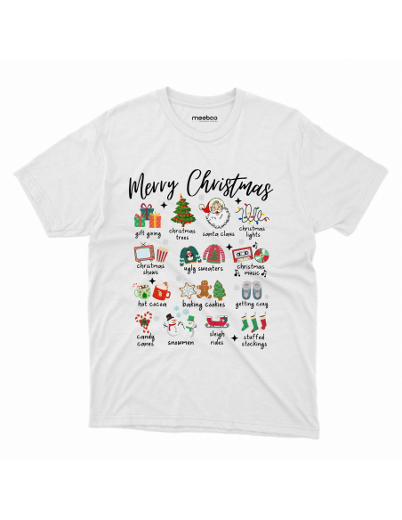 KOSZULKA MĘSKA Merry Christmas - elementy świąteczne