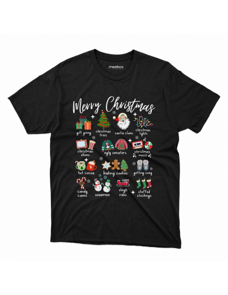 KOSZULKA MĘSKA Merry Christmas - elementy świąteczne