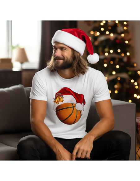 KOSZULKA MĘSKA Świąteczna piłka do koszykówki