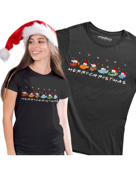 KOSZULKA DAMSKA Merry Christmas Auta